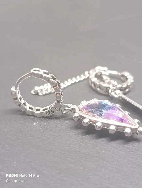 Asymmetrische oorbellen S925 J. Clenquet Vintage. Boucles d'oreilles – photo 8